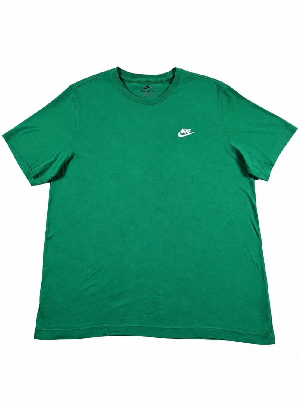 Nike Sportswear Club Tee Men XL Malachite Green Embroidered Swoosh Cotton
